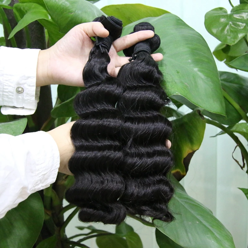 Hot Beauty Hair brazilian hair weave bundles funmi double drawn remy human hair ocean wave curly bundles  (2)