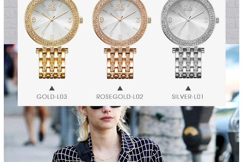 Shengke серебряные часы женские брендовые Роскошные Кристальные женские кварцевые часы Reloj Mujer SK женские часы-браслет Montre Femme