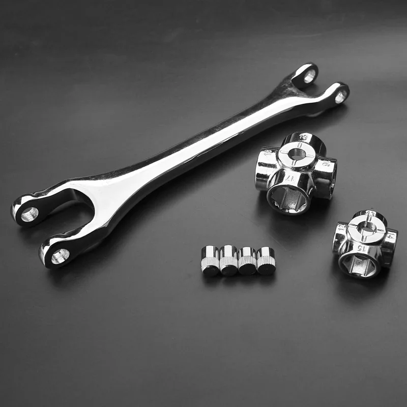 Многофункциональный 8 в 1 wrench12mm-19mm вращающийся мульти привод 8 головок шестигранный торцевой ключ многоголовочный гаечный ключ