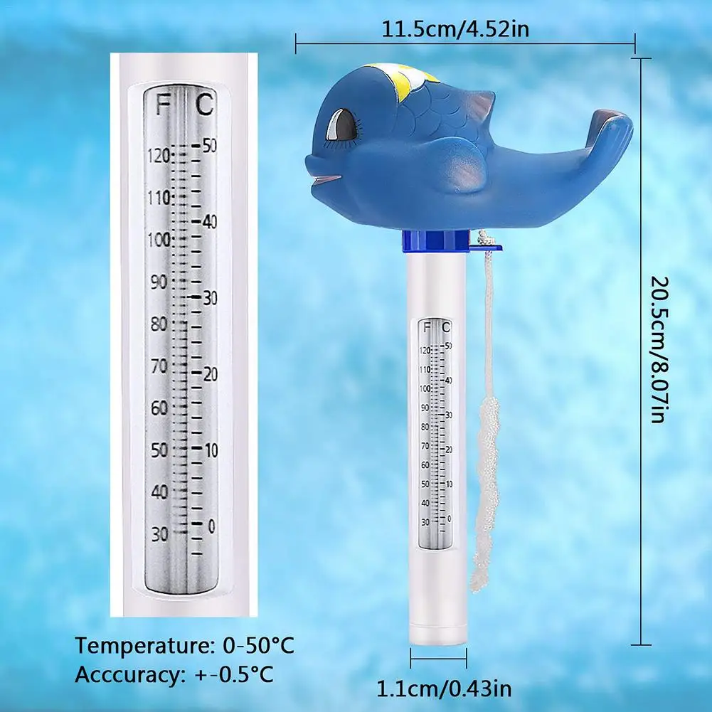 0-50c водонепроницаемый милый утка мультфильм форма термометр для плавательного бассейна измеритель температуры воды плавающая аутентичная гарантия