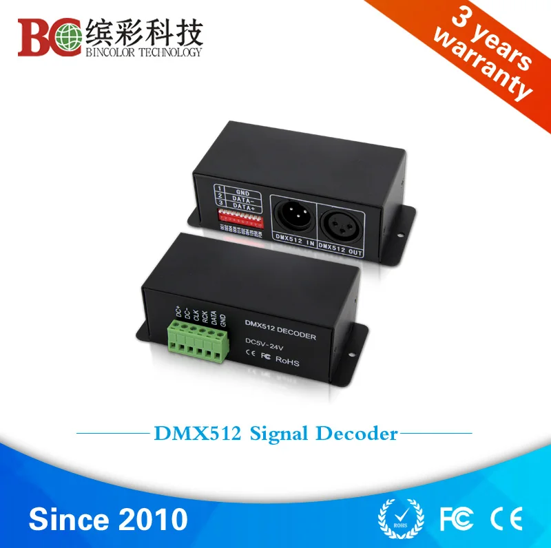 

Free Shipping! DMX512 Signal Decoder support IC TM1809 WS2801 WS2811 WS2812 DMX led Decoder