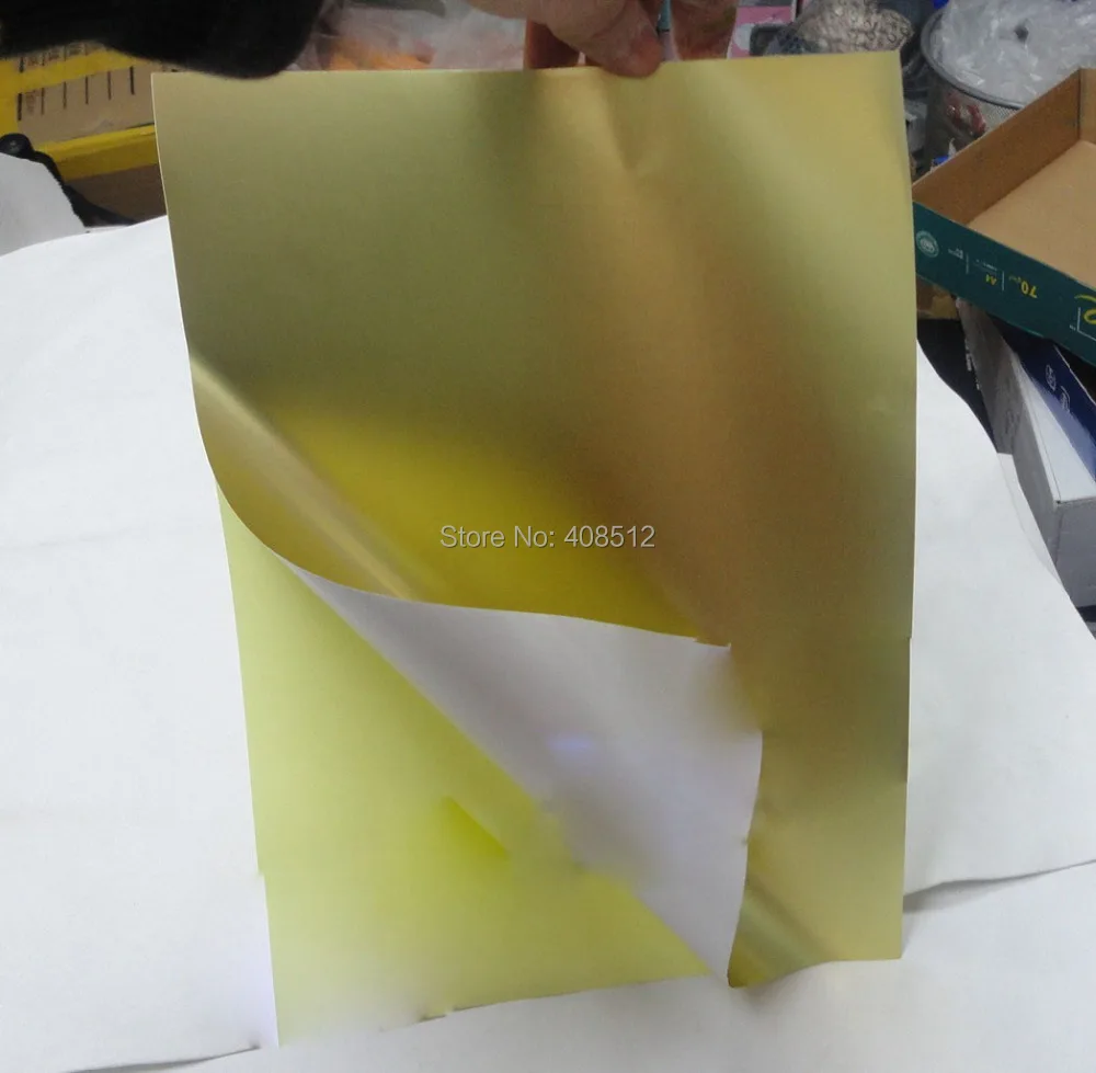 funcolour 50 sheets a4 blank matte gold paper self adhesive sticker sticker paper sheet