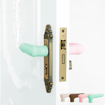 

Creative PVC Door Handle Gloves Living Room Bedroom Anti-collision Buffer Security Door Handle Cover Home Decoration