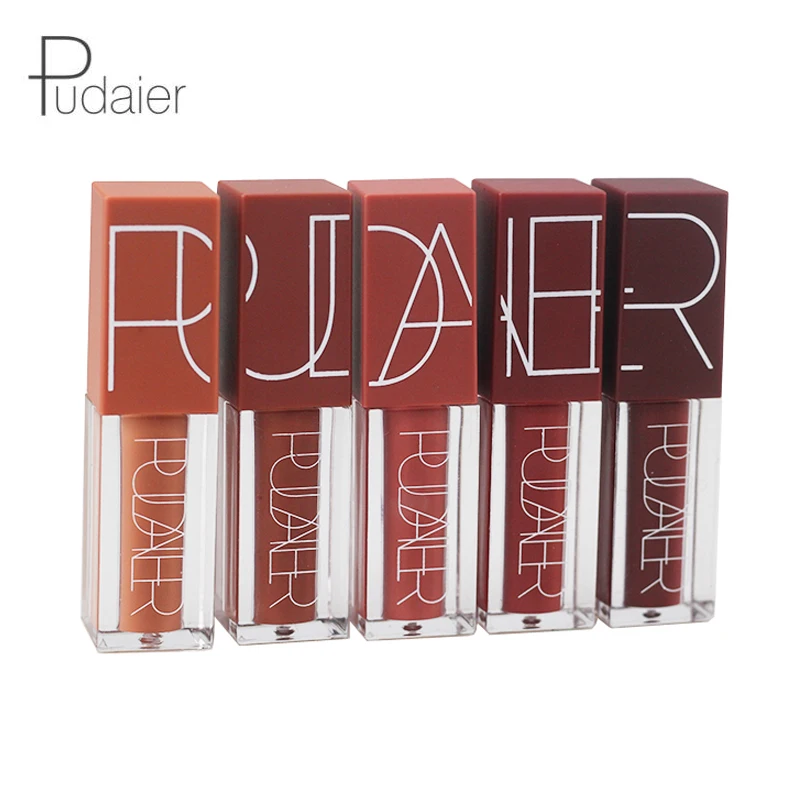 

Pudaier 5Color Matte Lip Gloss Waterproof Lip Tint Red Velvet Lips Makeup Long Lasting Liquid Lipstick rouge a levre mat