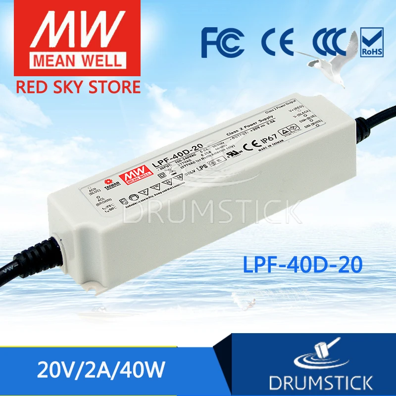 

MEAN WELL LPF-40D-20 20V 2A meanwell LPF-40D 20V 40W Single Output LED Switching Power Supply