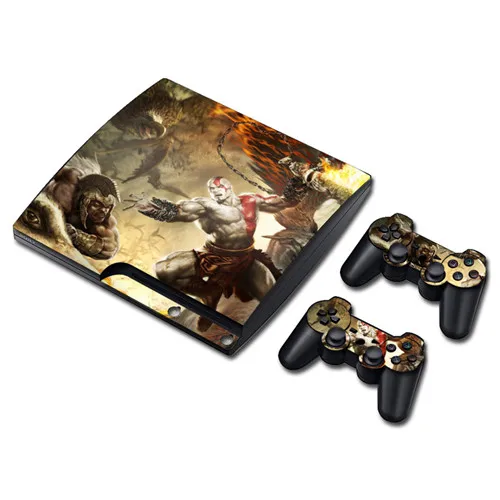 Game God of War Skin Sticker Decal for PS3 Slim PlayStation 3 Console and Controllers For PS3 Skins Sticker Vinyl 