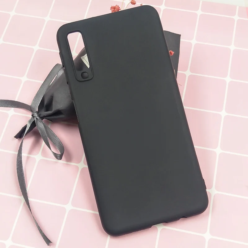 CROWNPRO A7 TPU чехол для samsung Galaxy A 7 A750 мягкий чехол для телефона SM-A750F задняя крышка Черный A7 6," матовый чехол - Цвет: Clear Black Case