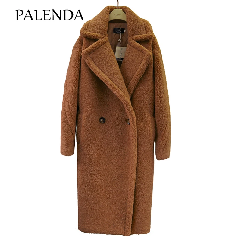 2019 novo casaco de pelucia casaco de pele do falso casaco longo feminino casaco de pele