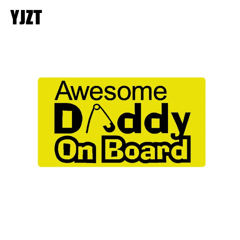 YJZT 13 7 см * 3 AWESOME DADDY ON BOARD ПВХ стикер автомобиля наклейка 12-40111 | Автомобили и
