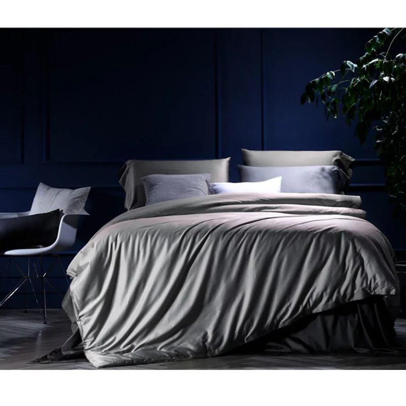 Quality 100Egyptian Cotton Satin 4Pc Twin/Full/Queen/King Size Bed