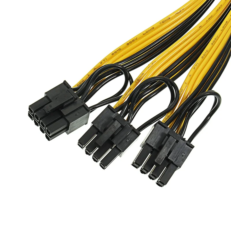 بطاقة الرسومات pci 5 قطع السريع موصل pc امدادات الطاقة كابل cpu موليكس 8pin إلى 2 pci-e 8 (6 + 2) دبوس كابل الطاقة الداخلية الخائن