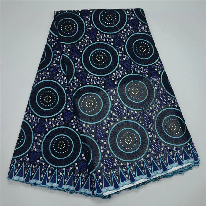

navy vkye Cotton embroidered fabric mesh swiss embroidery lace for ladies JL