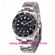 40mm Parnis Ceramic Bezel Luminous Mark Automatic font b Watch b font p002