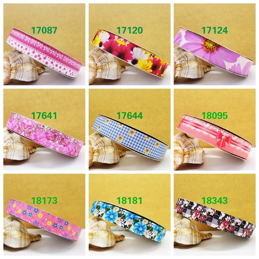 

Free shipping 50 yard cartoon printed grosgrain ribbon 18343