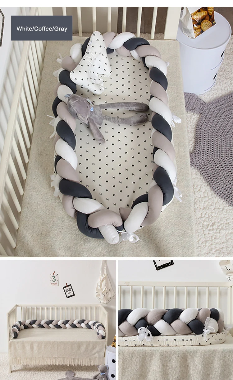 Детское гнездо кровать бампер для малышей съемные моющиеся портативная детская кроватка многофункциональная туристическая детская кроватка матрас для новорожденных