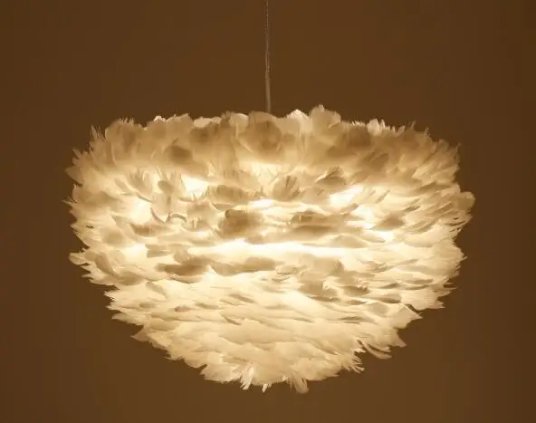 

American chandelier feathers simple modern creative personality art restaurant chandeliers living room bedroom lights WPL258