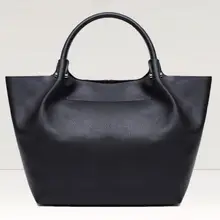 В женщин натуральная кожа мягкая Повседневная Твердые Сумочка Коускин Totes большой мешок