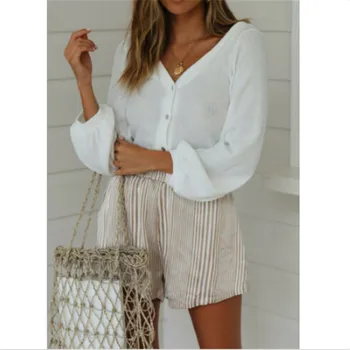 

2019 Fashion Women Shorts Sexy Summer Elasticated Waist Casual Shorts With Pockets High Waist Short Beach Bow Shorts Lady Bottom