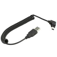 40 см USB 2,0 папа-мини-usb 2,0 папа 90 градусов мини-usb вверх или вниз угол влево или вправо угловой выдвижной кабель для зарядки данных