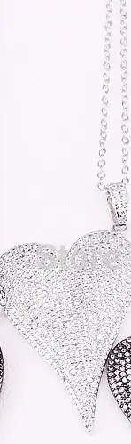 5 нитей, ZYZ300-4364, высокое качество, длинное сердце, подвеска, ожерелье, тонкая цепочка, ожерелье, микро проложенный CZ, симпатичное ожерелье с подвеской, ювелирное изделие - Окраска металла: Silver Necklace