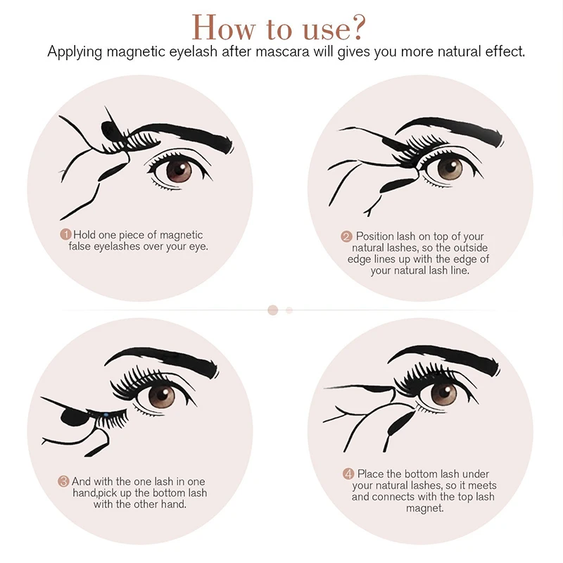 Gxo Beauty Natural 3D Магнитная ресниц макияж Женская Мода ручной работы разреженный