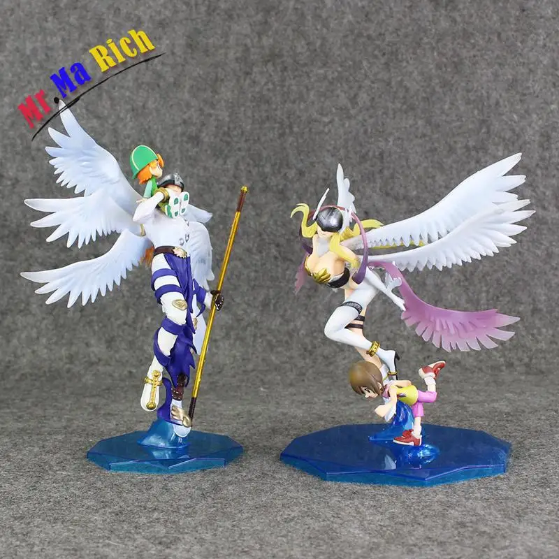 Куклы из ПВХ Digimon Angemon Angewomon Figura Takaishi Takeru Yagami Hikari Giocattolo модель 22 24 см|Игровые