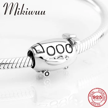 

925 Sterling Silver Fashion creative Helicopter shape fine DIY Bead Jewelry making Fit Original Mikiwuu Charm Bracelet