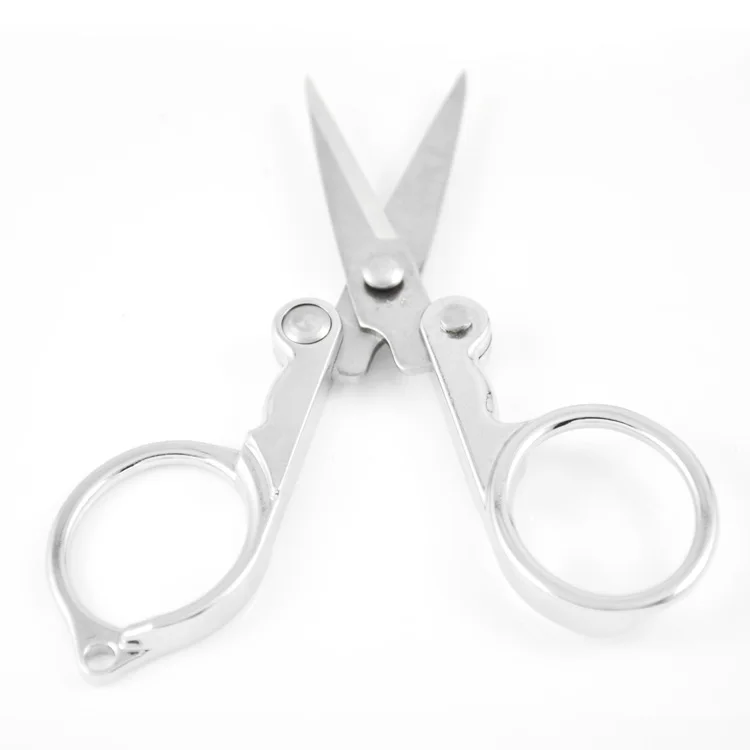 3 pcs lot stainless steel folding scissor mini foldable pocket scissors