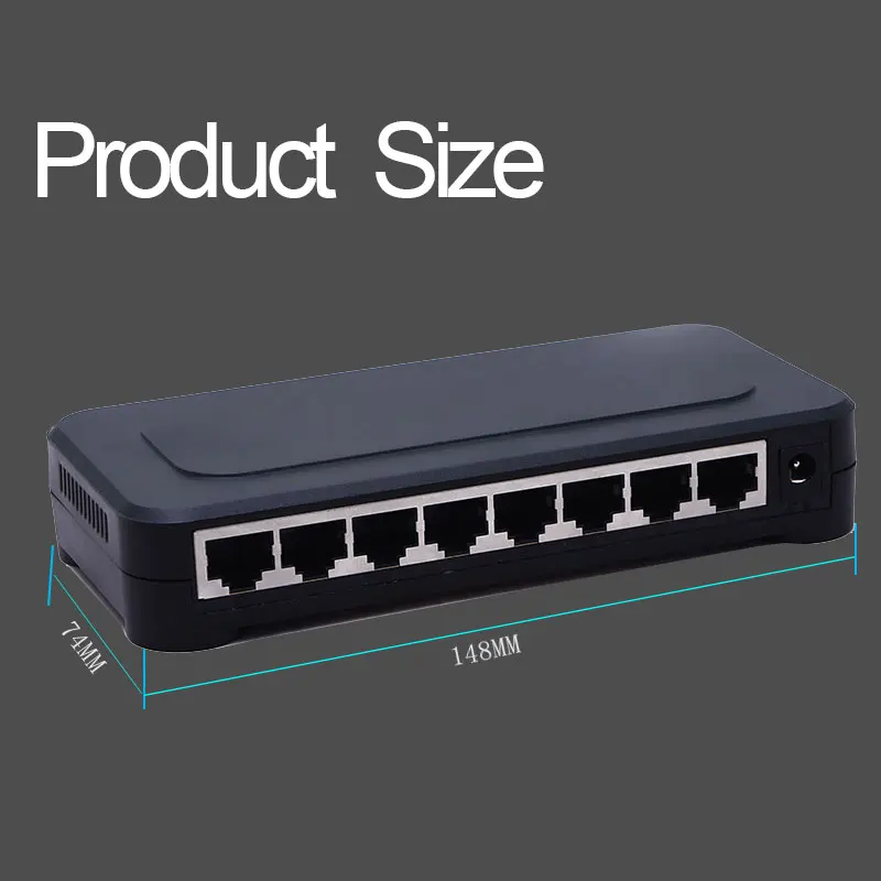 8 Порты и разъёмы сети Ethernet коммутаторы для рабочего стола гигабитный коммутатор