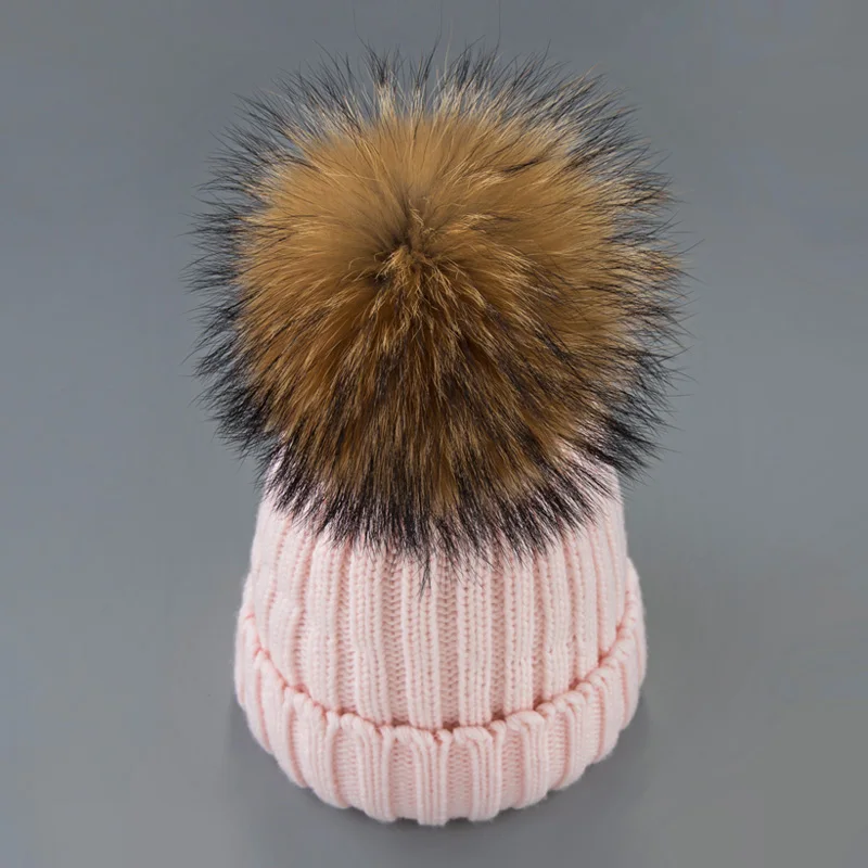 Модная зимняя женская шапка Skullies Beanies Pom Poms теплые пушистые женские вязаные помпоны кепки для девочек женские теплые шапки - Цвет: B