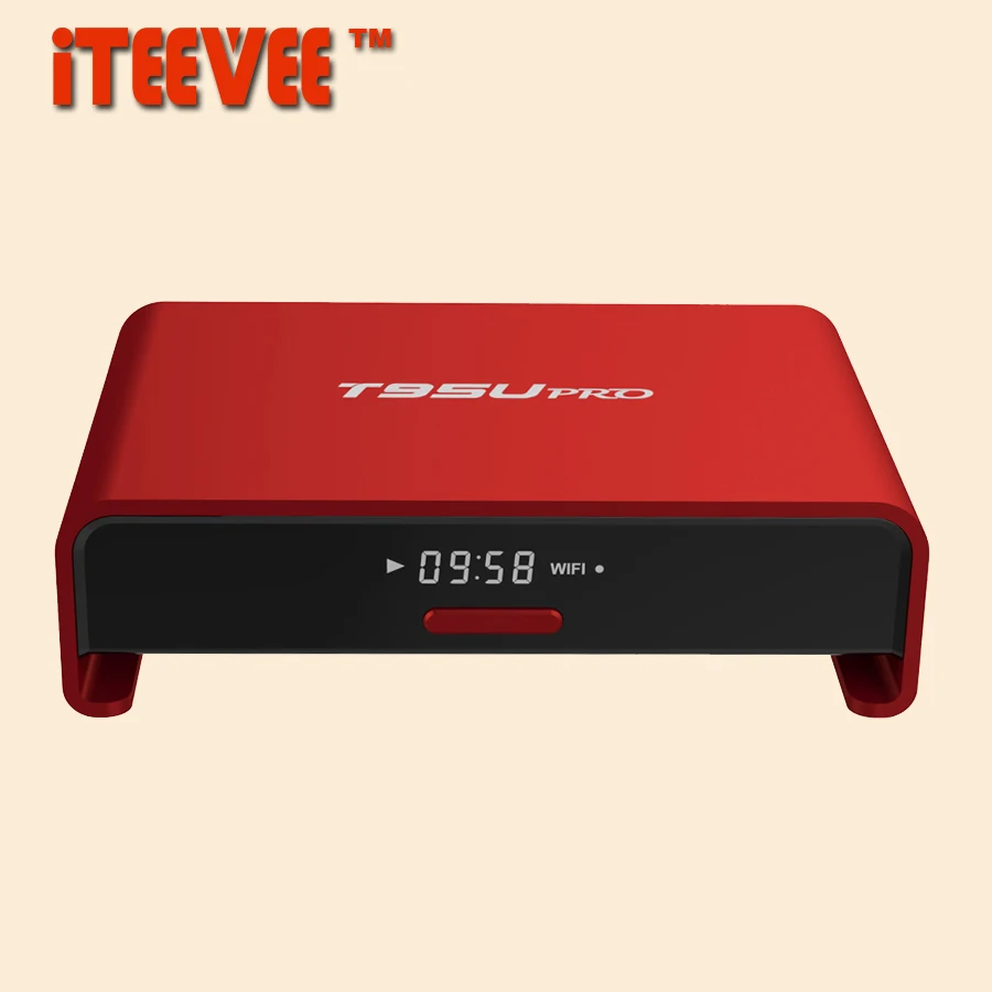 5 шт. iTEEVEE T95U Pro ТВ коробка T95UPro Android 7,1 ТВ коробке 2 ГБ 16 ГБ Amlogic S912 Восьмиядерный двойной 4 К HD 17,0 IP ТВ 1000 м ТВ коробка X96