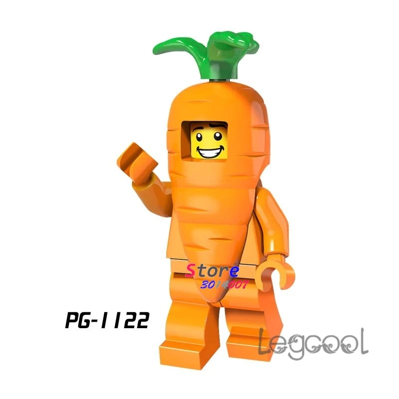 

1PCS model building blocks action superheroes Carrot Man Christmas Collection Series diy toys for children gift