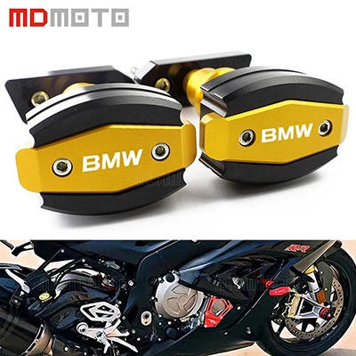 Защита от падения мотоцикла для BMW S1000 RR S1000RR 2010- CNC левая и правая Рама слайдер анти Краш колодки протектор - Цвет: BMW GOLD