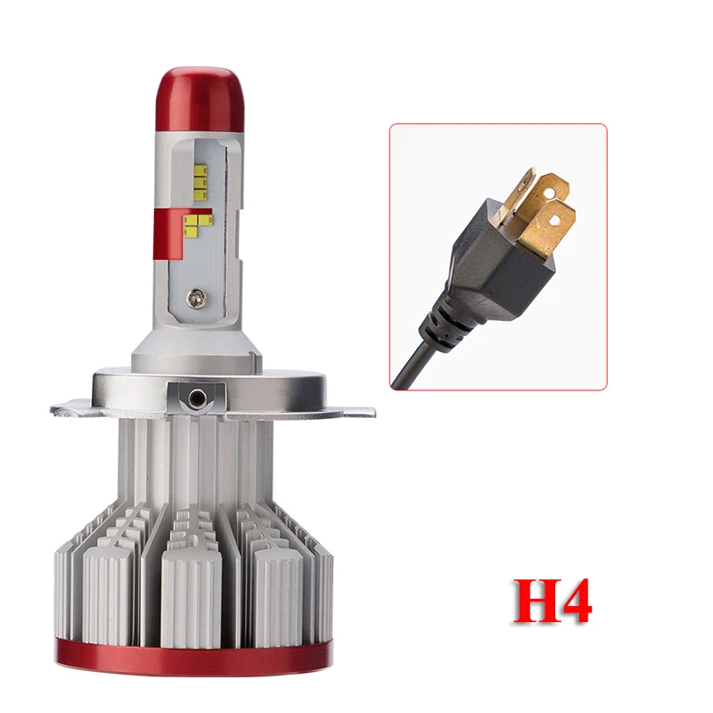 

Светодиодсветодиодный лампы для передних фар H4 9003/HB2, дальний/ближний свет, автомобильные фары, двойной луч H4, автомобильные фары 6500K лм с аутентичным чипом Luxeon ZES