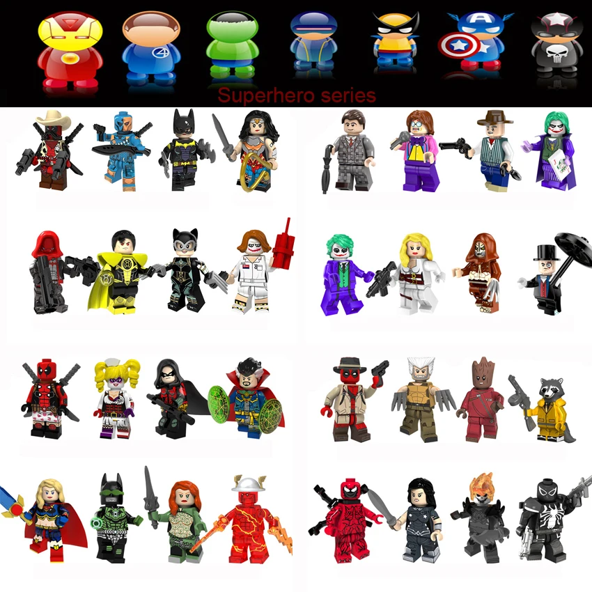 

Toys Building Blocks Superhero Iron Man Tor Green Giant Rocket Raccoon Building Block Toys Children's Gifts compatible JM-6