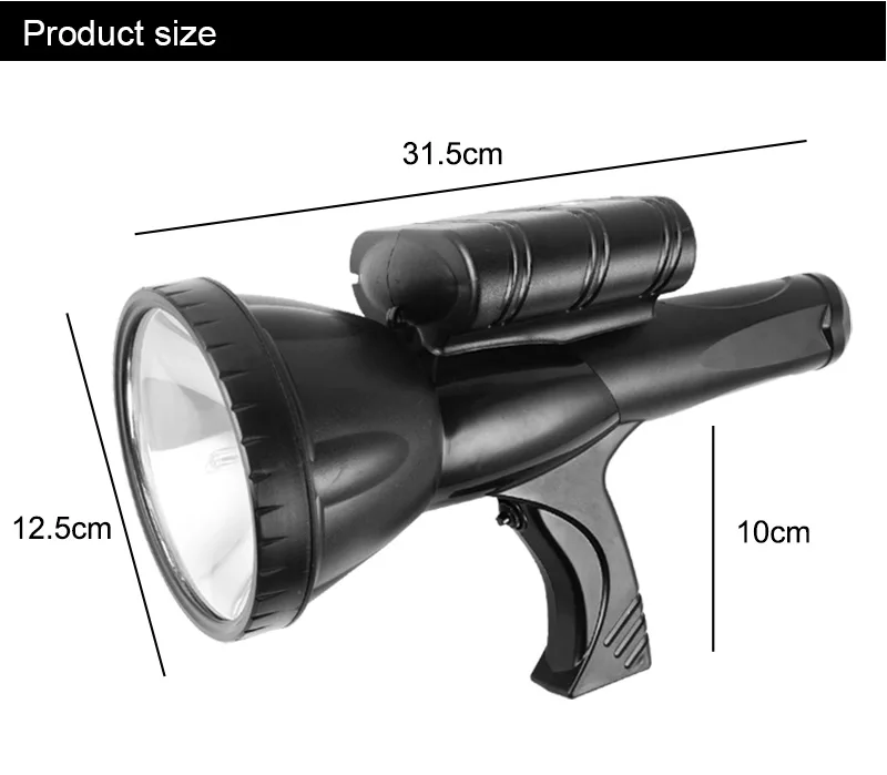 Тип пистолета ксеноновый поисковый светильник литиевая батарея мощность вспышка светильник Открытый Кемпинг аварийный спасательный портативный Перезаряжаемый свет для поиска