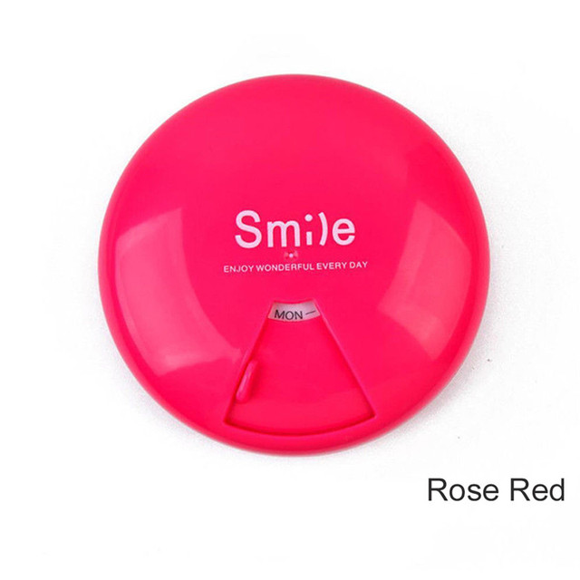 PC 4 Colors 7 Days Weekly Tablet Pill Medicine Box Holder Storage Organizer Container Case Pill Box Splitters