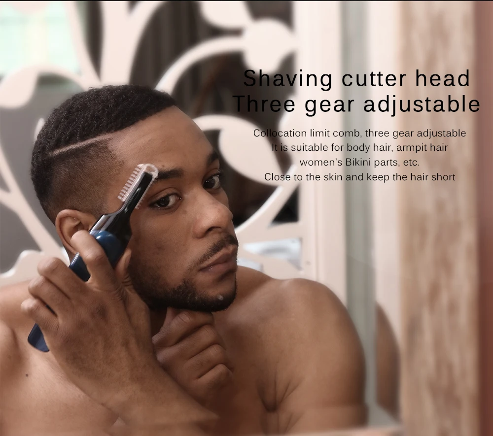Kemei триммер для волос Титан 5 в 1 перезаряжаемая машинка для стрижки волос электробритва триммер для бороды USB машинки для бритья Бритва