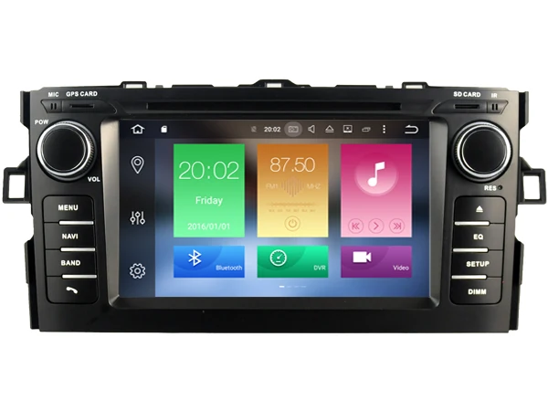 Best Android 8.0 CAR Audio DVD player FOR TOYOTA AURIS (2007-2011) gps Multimedia head device unit receiver BT WIFI 0