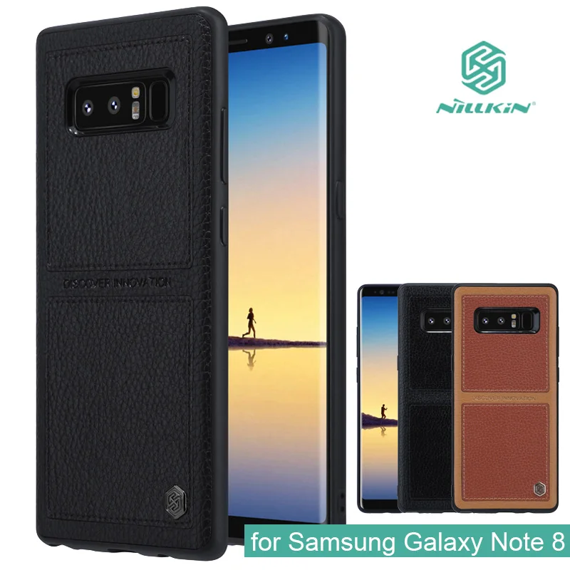 Для Samsung Galaxy Note 8 Nillkin Burt деловой стиль твердый Роскошный кожаный чехол для 6 3