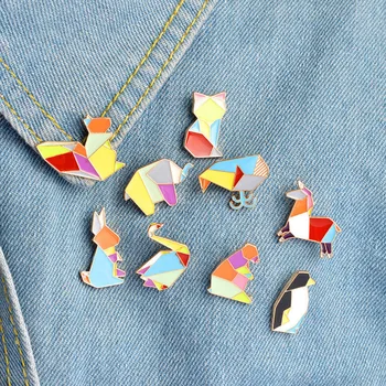 

1 pcs cartoon colorful animal metal badge brooch button pins denim jacket pin jewelry decoration badge for clothes lapel pins