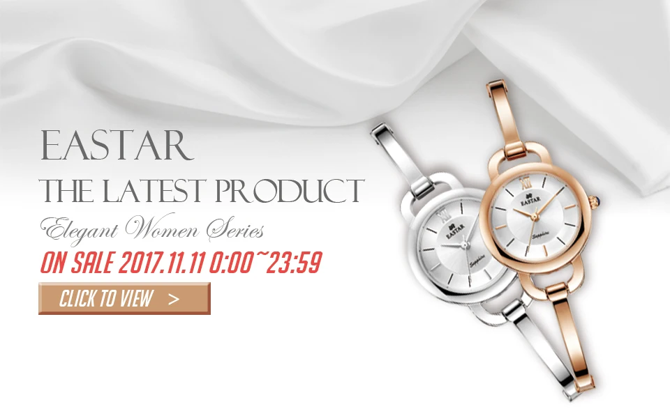 Eastar Strass Quartzo Senhoras Moda Relógios de