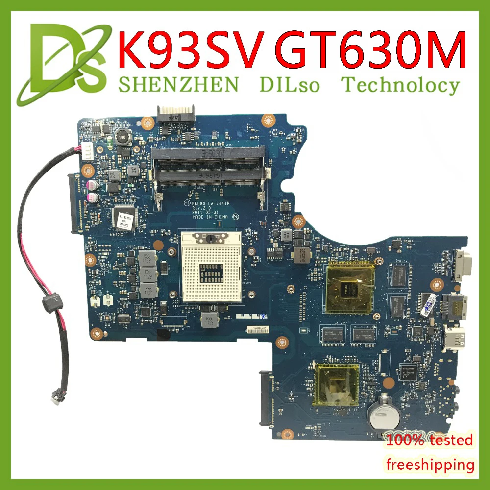 Материнская плата K93SV для ASUS K93SM K93S A93S X93S P93S K93SJ K93SC материнская ноутбука LA-7441P rev3.0