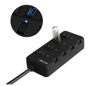 

USB 3.0 Hub Type C 4 ports High Speed USB Splitter With Switch For Macbook PC Laptop Tablet USB Hub