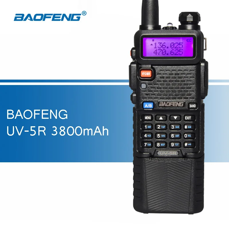bilder für Baofeng uv-5r 3800 mah 5 watt walkie talkies uv5r tragbare zweiwegradio uv 5r Schinken CB Radio Dual Band UHF 400-520 MHz VHF 136-174 MHz bilder für Baofeng uv-5r 3800 mah 5 watt walkie talkies uv5r tragbare zweiwegradio uv 5r Schinken CB Radio Dual Band UHF 400-520 MHz VHF 136-174 MHz