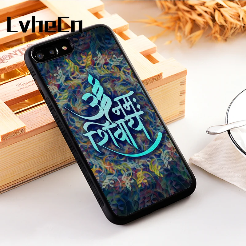 

LvheCn 5 5S SE phone cover cases for iphone 6 6S 7 8 Plus X Xs Max XR Soft Silicon TPU Aum Om Symbol Yoga