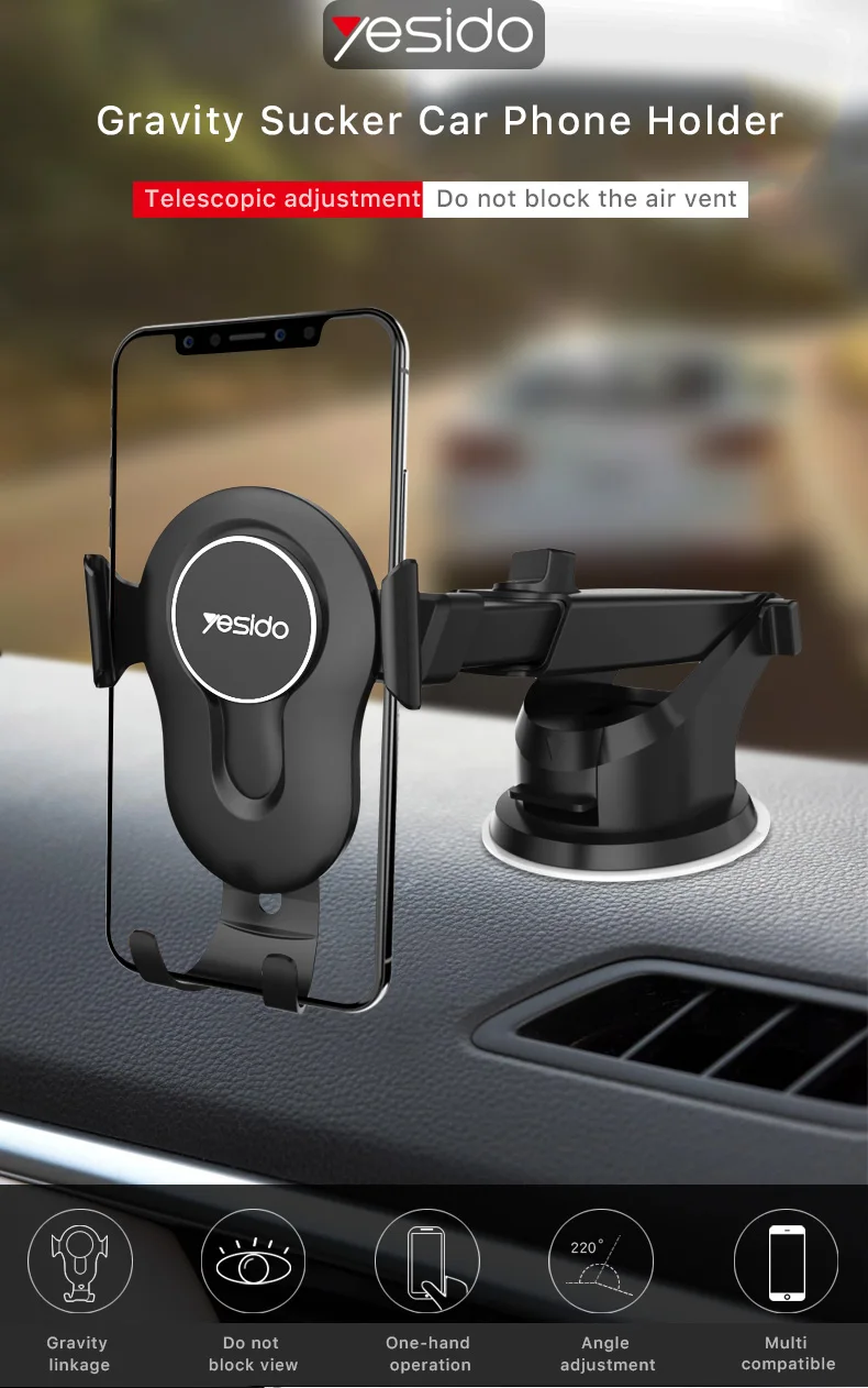 Sucker Gravity Car Phone Holder (1)