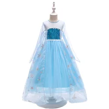 Коллекция года, юбка принцессы «ледяная королева», платье с принтом для больших мальчиков платье на день рождения Одежда для сцены на Хэллоуин, шесть-семь