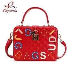 Цветная сумка с заклепками из искусственной кожи, модные женские вечерние сумки, сумка через плечо, женская сумка-мессенджер