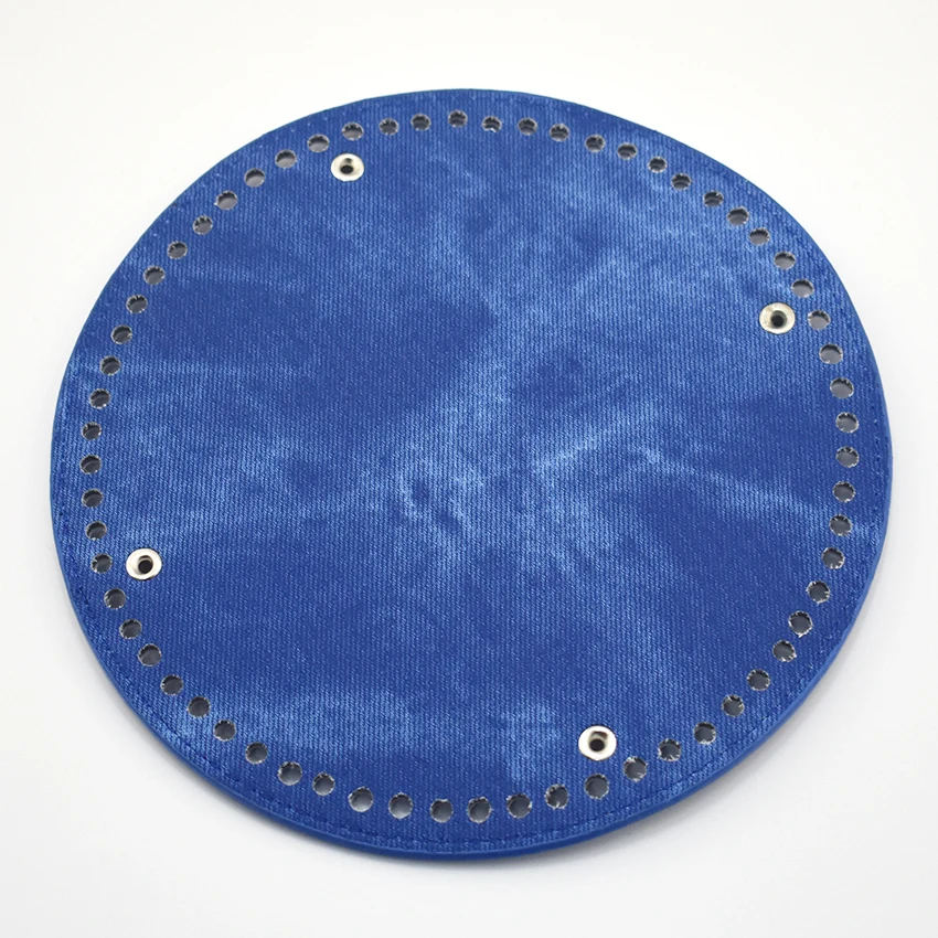 19x19cm Circle Bottom for Bag Bottom with Holes PU Leather Accessories Replacement for Handmade DIY Shoulder Bag Handbag KZBT19